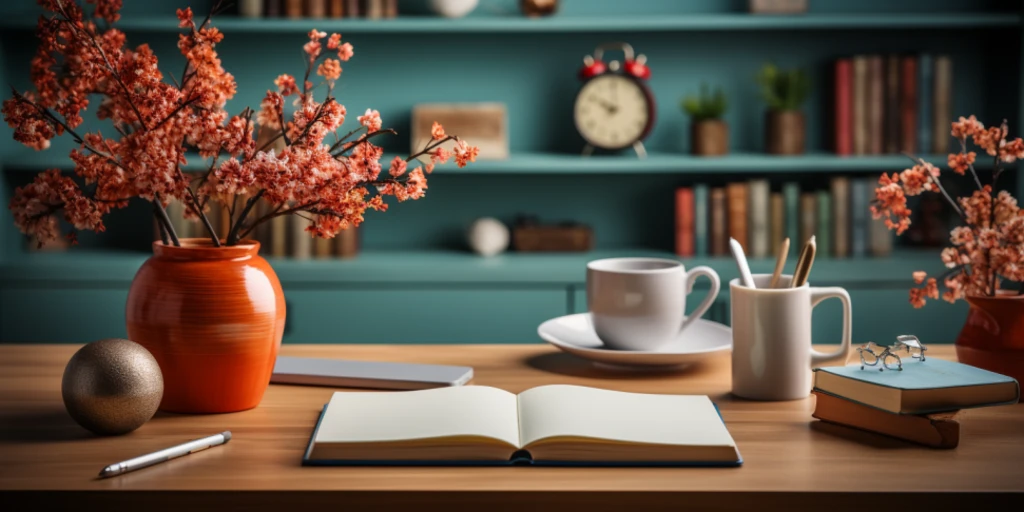 a book on a table