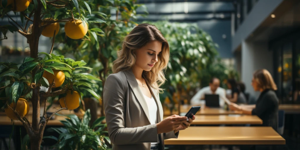 a person looking at her phone