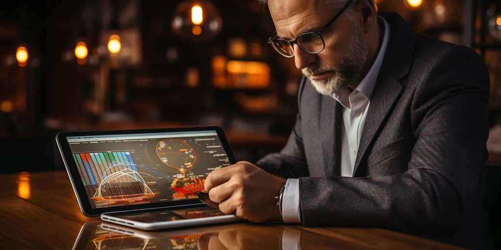 a person looking at a laptop