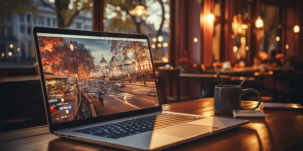 a laptop on a table