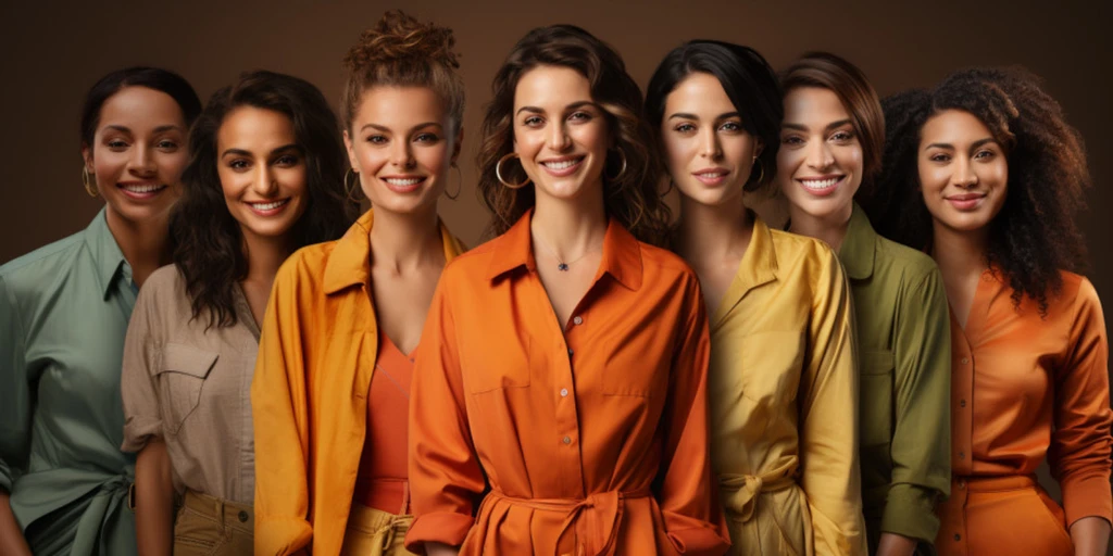 a group of women smiling